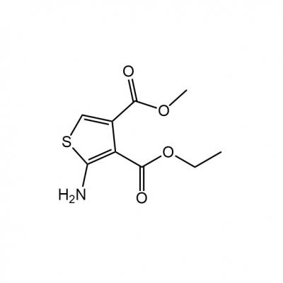 CAS    844502-63-2       3,4-THIOPHENEDICARBOXYLIC ACID, 2-AMINO-, 3-ETHYL 4-METHYL ESTER