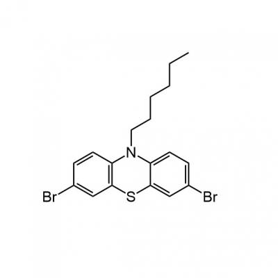 CAS   312924-93-9       	3,7-Dibromo-10-hexylphenothiazine