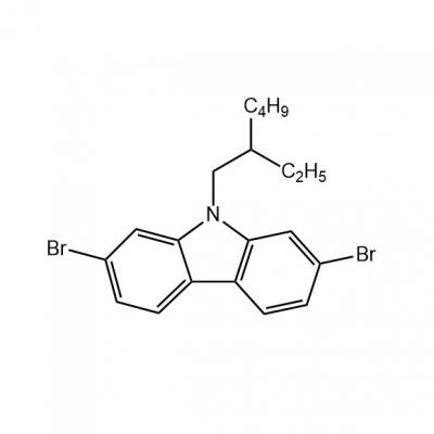 CAS   544436-46-6     	2,7-DibroMo-9-(2-ethylhexyl)-9H-carbazole