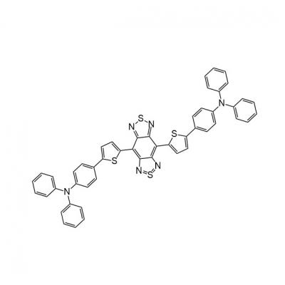 CAS    1070910-99-4     	Benzenamine, 4,4'-(2λ4δ2-benzo[1,2-c:4,5-c']bis[1,2,5]thiadiazole-4,8-diyldi-5,2-thiophenediyl)bis[N,N-diphenyl-