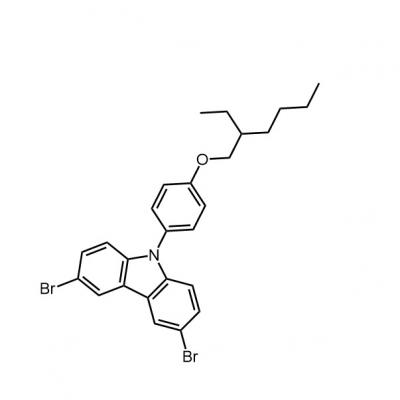 CAS    	946491-48-1   	3,6-dibromo-9-{4-[(2-ethylhexyl)oxy]phenyl}-9H-carbazole