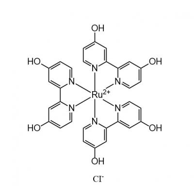 CAS    1404106-40-6    	Ruthenium(2+), tris([2,2'-bipyridine]-4,4'-diol-κN1,κN1')-, chloride (1:2), (OC-6-11)-