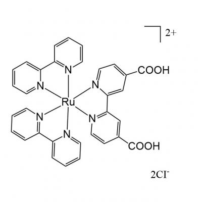 CAS   	68846-36-6     	Ruthenium, bis(2,2'-bipyridine-κN1,κN1')[[2,2'-bipyridine]-4,4'-dicarboxylato(2-)-κN1,κN1']-, hydrochloride (1:2), (OC-6-22)-