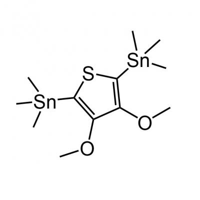 CAS   	2102848-94-0     	Stannane, 1,1'-(3,4-dimethoxy-2,5-thiophenediyl)bis[1,1,1-trimethyl-