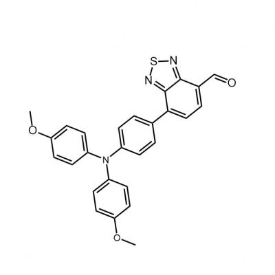 CAS   	2131058-21-2     	2,1,3-Benzothiadiazole-4-carboxaldehyde, 7-[4-[bis(4-methoxyphenyl)amino]phenyl]-