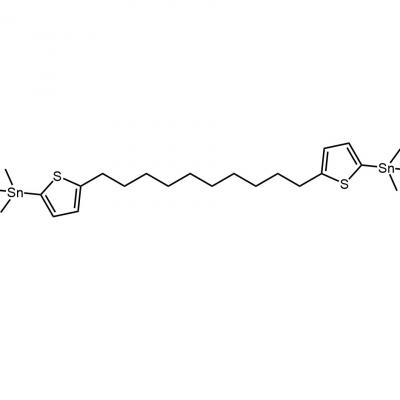 CAS   	1884354-25-9    	Stannane, 1,1'-(1,10-decanediyldi-5,2-thiophenediyl)bis[1,1,1-trimethyl-