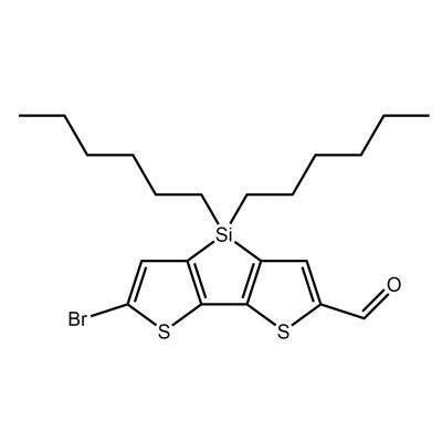 CAS    1192035-50-9    	4H-Silolo[3,2-b:4,5-b']dithiophene-2-carboxaldehyde, 6-bromo-4,4-dihexyl-