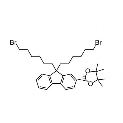 CAS   1030020-61-1    1,3,2-Dioxaborolane, 2-[9,9-bis(6-bromohexyl)-9H-fluoren-2-yl]-4,4,5,5-tetramethyl-