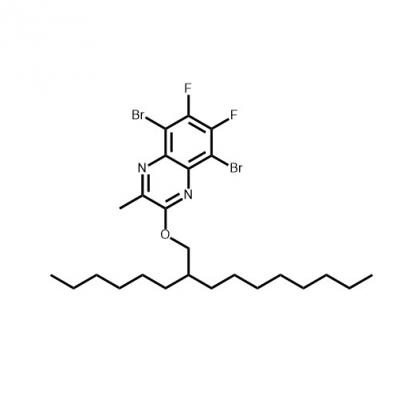 CAS   	2414359-15-0     	5,8-dibromo-6,7-difluoro-3- methyl-2-((2-hexyldecyl)oxy)quinoxaline