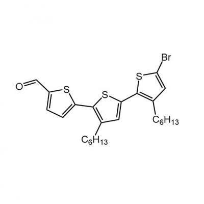 CAS    1628940-31-7     	[2,2':5',2''-Terthiophene]-5-carboxaldehyde, 5''-bromo-3',3''-dihexyl-