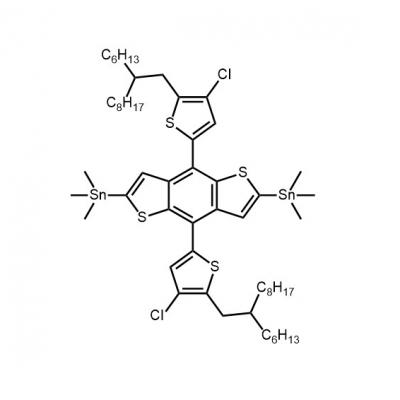 CAS    2648593-44-4     (4,8-Bis(4-chloro-5-(2-hexyldecyl)thiophen-2-yl)benzo[1,2-b:4,5-b']dithiophene-2,6-diyl)bis(trimethylstannane)