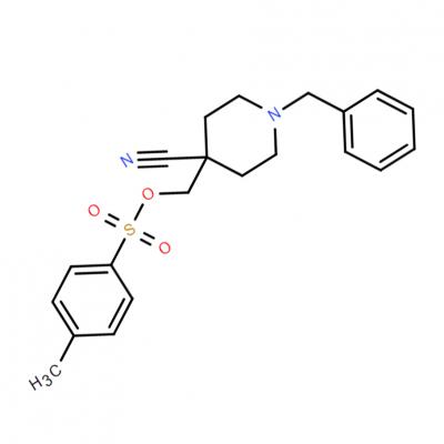 CAS    270257-39-1   	(1-Benzyl-4-cyanopiperidin-4-yl)methyl 4-methylbenzenesulfonate