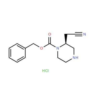 CAS  2158302-02-2   (S)-benzyl 2-(cyanomethyl)piperazine-1-carboxylate hydrochloride