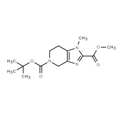 CAS   2116240-24-3   5H-Imidazo[4,5-c]pyridine-2,5-dicarboxylic acid, 1,4,6,7-tetrahydro-1-methyl-, 5-(1,1-dimethylethyl) 2-methyl ester
