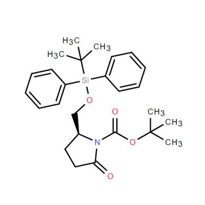 CAS  138871-56-4    (2S)-2-[[[(1,1-DIMETHYLETHYL)DIPHENYLSILYL]OXY]METHYL]-5-OXO-1-PYRROLIDINECARBOXYLATE-1,1-DIMETHYLETHYL ESTER