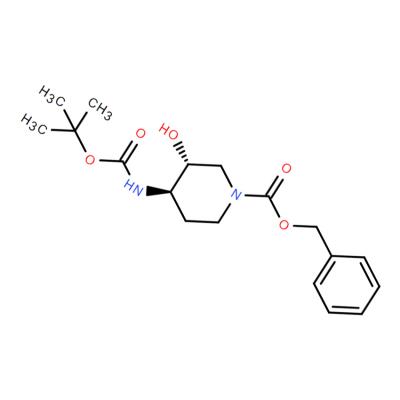 CAS   724787-52-4     trans-4-[(tert-butoxycarbonyl)amino]-3-hydroxypiperidine-1-carboxylate