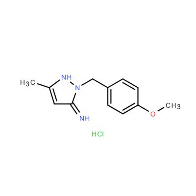CAS   1355602-25-3   2-[(4-methoxyphenyl)methyl]-5-methyl-2,3-dihydro-1H-pyrazol-3-imine hydrochloride