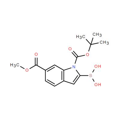 CAS   848357-46-0    1H-Indole-1,6-dicarboxylic acid, 2-borono-, 1-(1,1-dimethylethyl) 6-methyl ester (9CI)