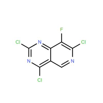 CAS   2454396-80-4	Pyrido[4,3-d]pyrimidine, 2,4,7-trichloro-8-fluoro-
