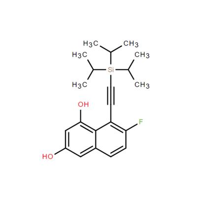 CAS   2621932-34-9   1,3-Naphthalenediol, 7-fluoro-8-[2-[tris(1-methylethyl)silyl]ethynyl]-