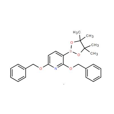 CAS   2152673-80-6     2,6-bis(benzyloxy)-3-(4,4,5,5-tetramethyl-1,3,2-dioxaborolan-2-yl)pyridine