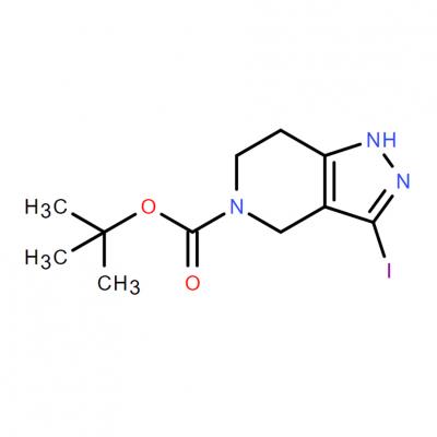 CAS   661487-17-8    tert-butyl 3-iodo-6,7-dihydro-1H-pyrazolo[4,3-c]pyridine-5(4H)-carboxylate