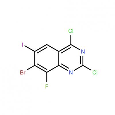CAS   2241720-34-1    Quinazoline, 7-bromo-2,4-dichloro-8-fluoro-6-iodo-