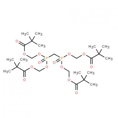 CAS   134606-34-1    Propanoic acid, 2,2-dimethyl-, 1,1',1',1'''-[methylenebis[phosphinylidynebis(oxymethylene)]] ester