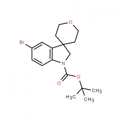 CAS    1445951-09-6     Tert-Butyl 5-Bromo-2',3',5',6'-Tetrahydrospiro[Indoline-3,4'-Pyran]-1-Carboxylate