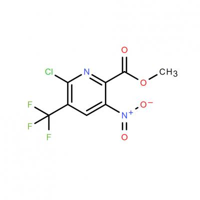 CAS     2761296-38-0     2-Pyridinecarboxylic acid, 6-chloro-3-nitro-5-(trifluoromethyl)-, methyl ester