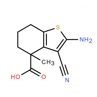 CAS    1530793-63-5    Benzo[b]thiophene-4-carboxylic acid, 2-amino-3-cyano-4,5,6,7-tetrahydro-4-methyl-