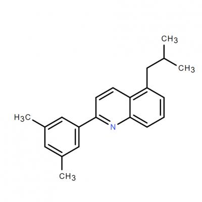 CAS    1404491-67-3     	2-(3,5-DiMethyl-phenyl)-5-isobutyl-quinoline