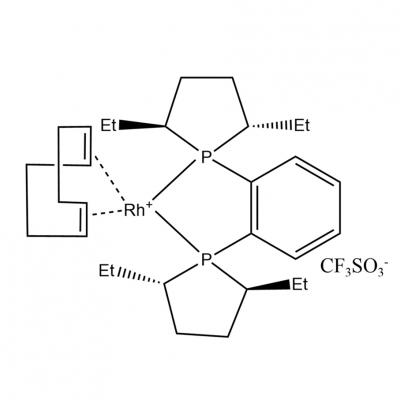 CAS     142184-30-3     (+)-1,2-BIS((2S,5S)-2,5-DIETHYLPHOSPHOLANO)BENZENE(CYCLOOCTADIENE)RHODIUM (I) TRIFLUOROMETHANESULFONATE