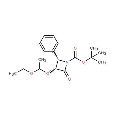 CAS        201856-57-7     (3R,4S)-tert-Butyl 3-(1-ethoxyethoxy)-2-oxo-4-phenylazetidine-1-carboxylate