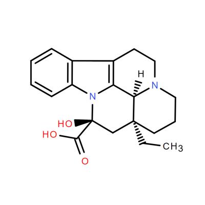 CAS   28152-73-0   (3alpha,14beta,16alpha)-14,15-dihydro-14-hydroxyeburnamenine-14-carboxylic acid
