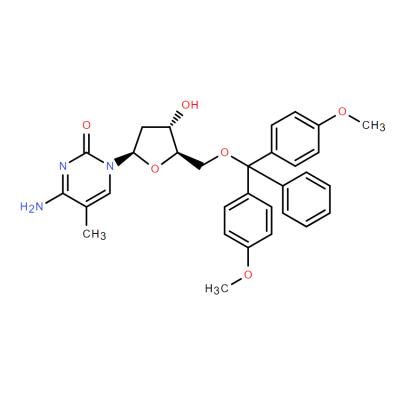 CAS   176755-83-2      Cytidine, 5'-O-[bis(4-methoxyphenyl)phenylmethyl]-2'-deoxy-5-methyl-