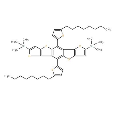 CAS   1701403-89-5     5,10-BIS((5-OCTYLTHIOPHEN-2-YL)DITHIENO[2,3-D:2′,3′-D′]BENZO[1,2-B:4,5-B′]DITHIOPHENE-2,7-DIYL)BIS(TRIMETHYLSTANNANE)