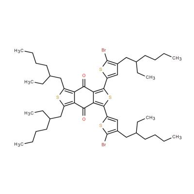 CAS    1439937-07-1     1,3-bis(5-bromo-4-(2-ethylhexyl)thiophen-2-yl)-5,7-bis(2-ethylhexyl)benzo[1,2-c:4,5-c']dithiophene-4,8-dione