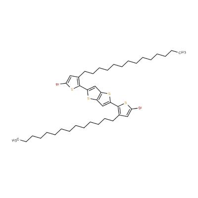 CAS    1246521-88-9    Thieno[3,2-b]thiophene, 2,5-bis(5-bromo-3-tetradecyl-2-thienyl)-