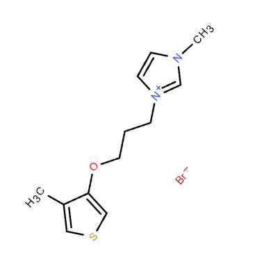 CAS   1883434-26-1   1-Methyl-3-(3-((4-methylthiophen-3-yl)oxy)propyl)-1H-imidazol-3-ium bromide