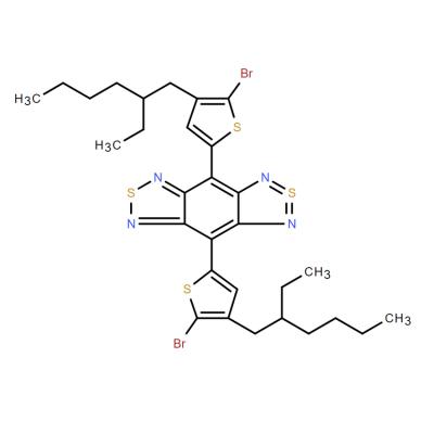 CAS   1401018-41-4    4,8-bis(5-bromo-4-(2-ethylhexyl)thiophen-2-yl)benzo[1,2-c:4,5-c']bis[1,2,5]thiadiazole