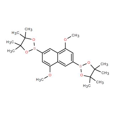 CAS    1383581-56-3    	OC1158, 2,2'-(4,8-Dimethoxynaphthalene-2,6-diyl)bis(4,4,5,5-tetramethyl-1,3,2-dioxaborolane)