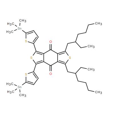 CAS   2111948-40-2   IN1654, 1,3-Bis(2-ethylhexyl)-5,7-bis(5-(trimethylstannyl)thiophen-2-yl)benzo[1,2-c:4,5-c']dithiophene-4,8-dione