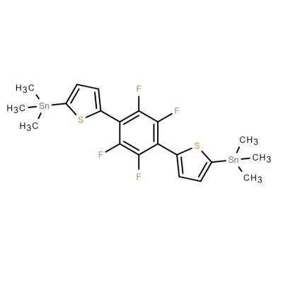 CAS   1449302-74-2     OC1604, 1,1'-[(2,3,5,6-tetrafluoro-1,4-phenylene)di-5,2-thiophenediyl]bis[1,1,1-trimethyl-Stannane