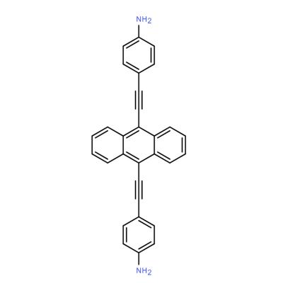 CAS   1186580-77-7    IN1862, 4,4'-(Anthracene-9,10-diylbis(ethyne-2,1-diyl))dianiline
