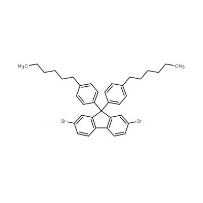 CAS  1059179-65-5    IN1628, 2,7-Dibromo-9,9-bis(4-hexylphenyl)-9H-fluorene