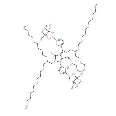 CAS    1412448-63-5   IN1733, 2,5-Bis(2-decyltetradecyl)-3,6-bis(5-(4,4,5,5-tetramethyl-1,3,2-dioxaborolan-2-yl)thiophen-2-yl)pyrrolo[3,4-c]pyrrole-1,4(2H,5H)-dione