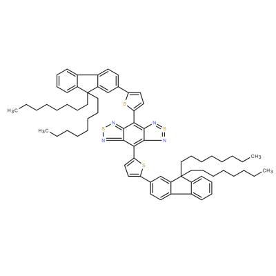 CAS    1070910-84-7    4,8-Bis(5-(9,9-Dioctylfluoren-2-yl)-2-thiophene)benzo[1,2-c:4,5-c']bis([1,2,5]thiadiazole)