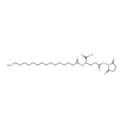 CAS    294855-91-7   (S)-5-((2,5-dioxopyrrolidin-1-yl)oxy)-5-oxo-2-palmitamidopentanoic acid