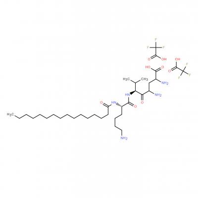 CAS    794590-34-4    (2S)-N2-(1-Oxohexadecyl)-L-lysyl-L-valyl-2,4-diaminobutanoic acid bis(trifluoroacetate)